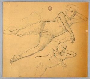 Tanulmányok az aktfiguráról alkotó: Francis Augustus Lathrop