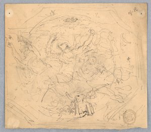 Tanulmány a "Zodiákus" számára alkotó: Francis Augustus Lathrop