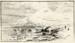 A strand Point Judith közelében, Rhode Island