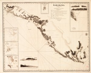 Karamania III. térkép a Karaboornoo-foktól az Anamour-fokig alkotó: Francis Beaufort