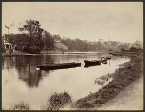 Chester, a Dee folyó és Boughton alkotó: Francis Bedford