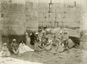 A walesi herceg partija a karnaki templomban, 1862