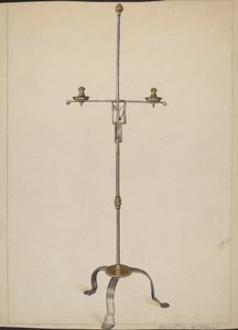 Vas és sárgaréz gyertyatartó alkotó: Francis Borelli