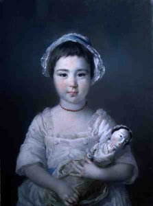 Lady Ann Fitzpatrick portréja babát tartva (olaj, vászon) alkotó: Francis Cotes