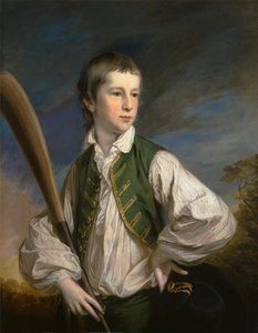 Charles Collyer kisfiúként, krikettütővel alkotó: Francis Cotes