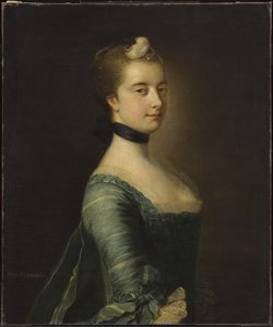 Walpole kisasszony, később Keppel tiszteletbeli asszony (egy pár egyik darabja) alkotó: Francis Cotes