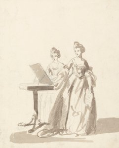 Tanulmány Louisa hercegnő és Caroline Matilda dán királynő portréjához alkotó: Francis Cotes