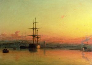 Teljes csend – Naplemente az Exmouth-öbölben alkotó: Francis Danby
