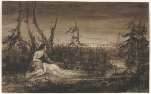 Alakok egy tájban. alkotó: Francis Danby