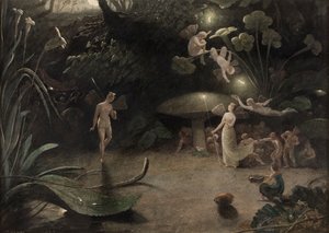 Jelenet a Szentivánéji álomból, 1832 körül (akvarell, papír)