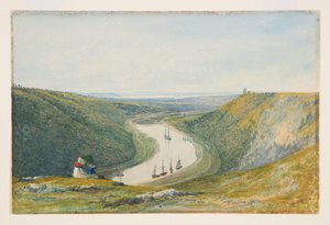 The Avon From Durdham Down, 1821 körül (akvarell és testfesték papíron) alkotó: Francis Danby