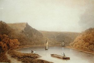 Az Avon Gorge Bristol közelében (akvarell papíron) alkotó: Francis Danby