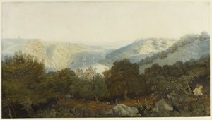Az Avon-szurdok Clifton és a Hotwells, Bristol, 1820 körül (wc és testfesték grafitra, vattapapírra) alkotó: Francis Danby