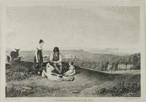Kilátás a Kingsről, a Weston Hillről, a Three Views felől, a Bristol táj és környéke illusztrációja alkotó: Francis Danby