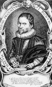 George Chapman portréja (kb. 1559-1634) 1620 (metszet) (f/w fotó)