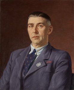 Percival Henry Martin portréja, posta, Bristol, 1941-45 körül (olaj, vászon) alkotó: Francis Dodd