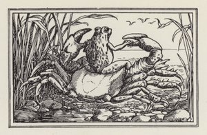 Egy másik verseskönyv gyerekeknek: Rák és béka (litográfia) alkotó: Francis Donkin Bedford