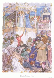 Bartholomew Fair (színes litográfia) alkotó: Francis Donkin Bedford