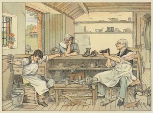 Cobbler (színes litográfia) alkotó: Francis Donkin Bedford
