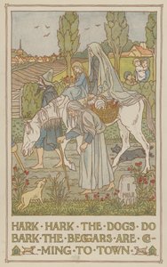 Hark hark hark the dogs do bark the beggars are coming to town (színes litho) alkotó: Francis Donkin Bedford