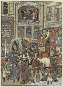 London: In Cheapside (színes litográfia)