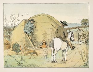 A gazda, a Négy és húsz munkás, pub. 1900 (színes litográfia)