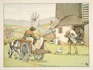 A Miller, a Négy és húsz munkás, pub. 1900 (színes litográfia) alkotó: Francis Donkin Bedford