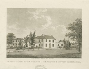 Soho – Francis Eginton háza: akvatinta metszet, nd [c 1798] (nyomtatás)