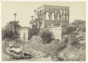 Traianus kioszkja a Philae-szigeten a Nílusban Fáraó ágya, Philae szigete (cím a tárgyon) alkotó: Francis Frith