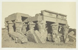 1857-ben jött Ombóba, Felső-Egyiptomba. alkotó: Francis Frith