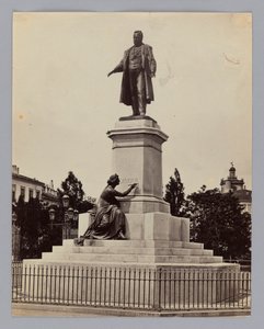 Milánó. Antonio Tantardini (1829-1879) és Odoardo Tabacchi (1831-1905), Camillo Benso Cavour gróf, olasz politikus és vállalkozó emlékműve alkotó: Francis Frith