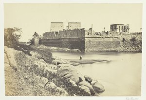 Philæ-sziget déli vége, 1857. alkotó: Francis Frith