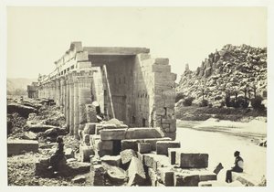Az oszlopcsarnok, Philæ szigete, 1857. alkotó: Francis Frith