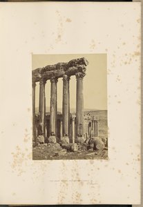 A Nagy Oszlopok és a Kisebb Templom, Baalbec alkotó: Francis Frith