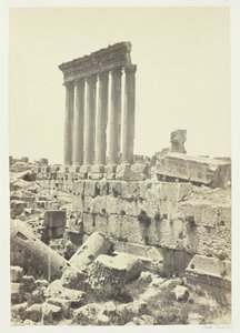 A nagy oszlopok Baalbecben, 1857. alkotó: Francis Frith