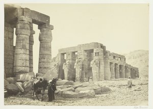 The Memnonium, Théba, a síkságról, 1857. alkotó: Francis Frith