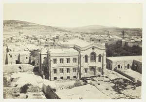 Az új angol templom a Hippicus-toronyból, Jeruzsálem, 1857. alkotó: Francis Frith