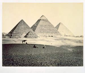 „El-Geezeh piramisai délnyugatról”, Egyiptom, 1858 alkotó: Francis Frith
