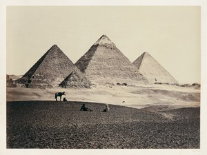 El-Gizeh piramisai délnyugat felől alkotó: Francis Frith