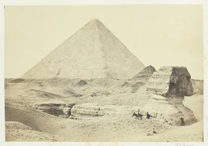 A Szfinx és a Nagy Piramis, Giza, 1857. alkotó: Francis Frith