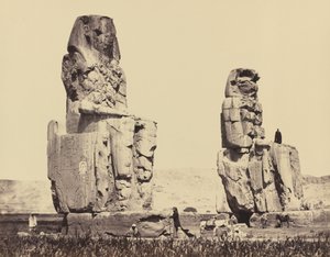 A síkság szobrai, Théba,1858 (fotó) alkotó: Francis Frith