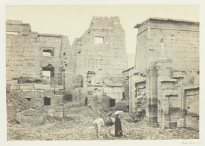 Templompalota, Medinet Haboo, 1857. alkotó: Francis Frith