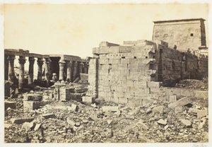 Látvány Philae szigetén, 1857, nyomtatva 1862. alkotó: Francis Frith