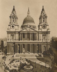 A nagy templomot Wren építette a régi St. Pauls helyén, c1935.