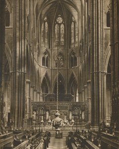 The High Altar and Reredos Beyond The Choir of Westminster Abbey, 1935.