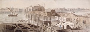 Blackfriars híd építése, c1762