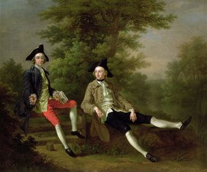 David Garrick (1717-79) (balra) és felbriggi William Windham (1717-61) portréja (jobbra) 1745 körül