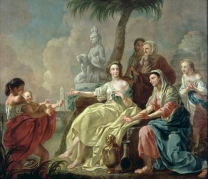 A csecsemő Mózes megtalálása a gyékényekben, 1746