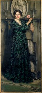 A szegfű hölgye, 1919 körül (olaj, vászon) alkotó: Francis Henry Newbery