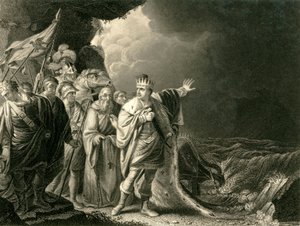 „Canut reproving his Courtiers”, 1840.